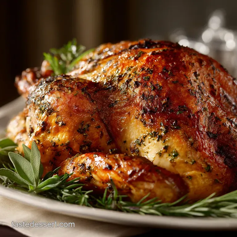 Roast Turkey: the Ultimate Herb-Butter Basted Recipe (Moist Golden) presentation