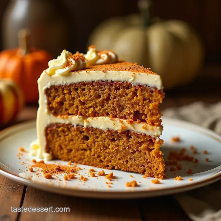 The Great British Bakeoff Worthy Moist Pumpkin Spice Layer Cake presentation
