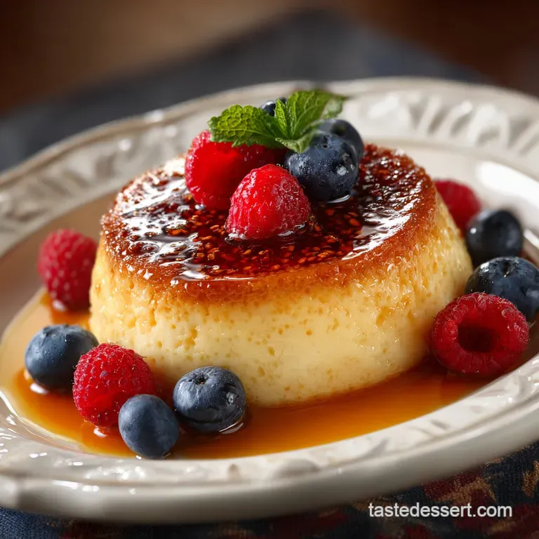Molassessweetened Baked Custard: the Colonial New England Treacle Dream presentation