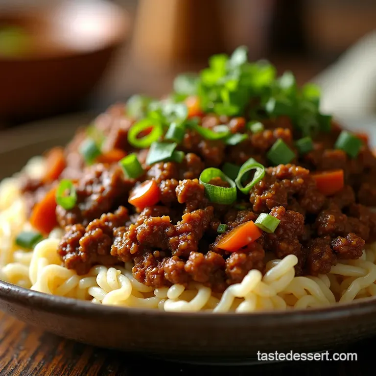Mongolian Ground Beef Better Than Takeout presentation