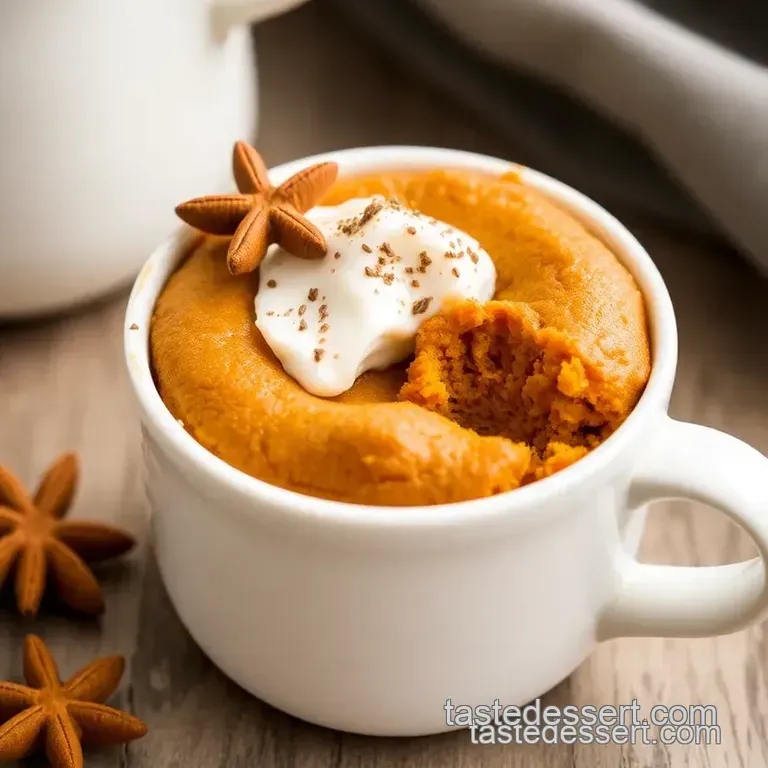 Mug Cake Pumpkin Spice Delight presentation