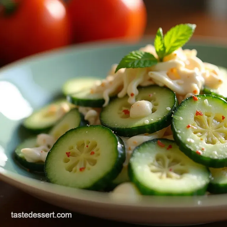 Nans Creamy Cucumber Salad A Refreshing Classic presentation