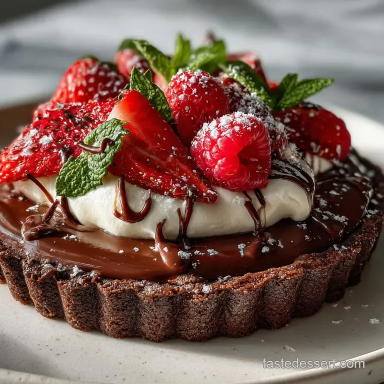 No Bake Chocolate Tart: Velvety Ganache