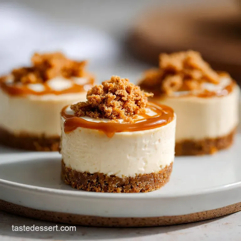 No Bake Mini Biscoff Cheesecakes