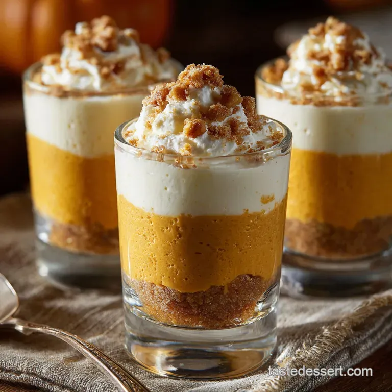 Pumpkin Cheesecake Shooters: The No-Bake Autumn Ace with Spiced Pecans