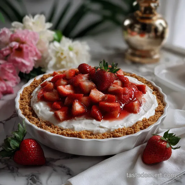 Easy No-Bake Strawberry Cream Cheese Pie