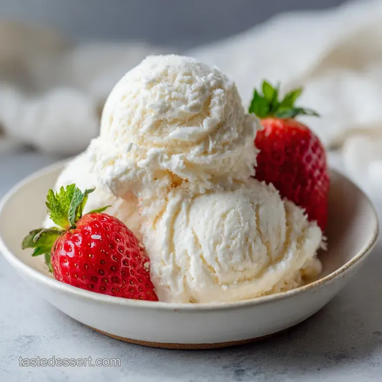 Silky No Churn Coconut Ice Cream