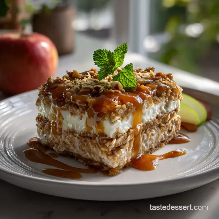 NoBake Oatmeal Apple Pie Lasagna