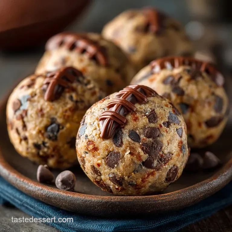 The Touchdown Treat NoBake Chocolate Chip Cookie Dough Footballs presentation