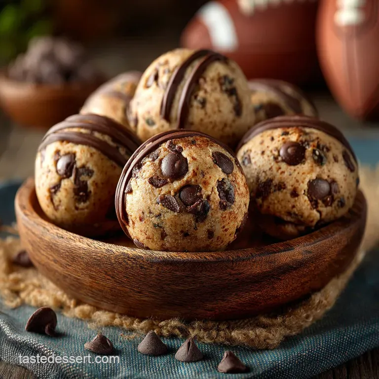The Touchdown Treat NoBake Chocolate Chip Cookie Dough Footballs