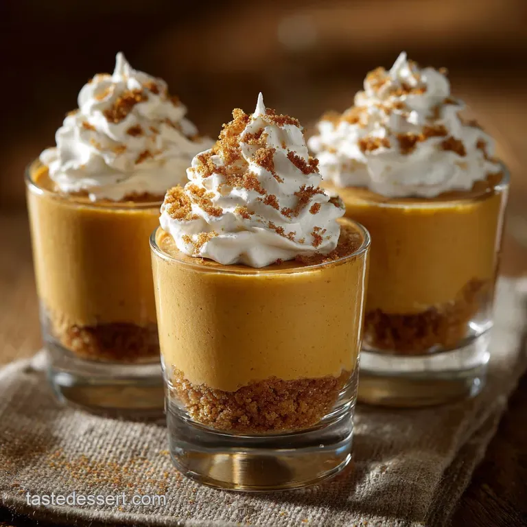 Pumpkin Cheesecake Shooters Quick Nobake Elegance for Fall presentation