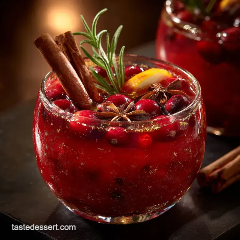 Non Alcoholic Christmas Punch: Sparkling Cranberry Spice for the Holidays presentation