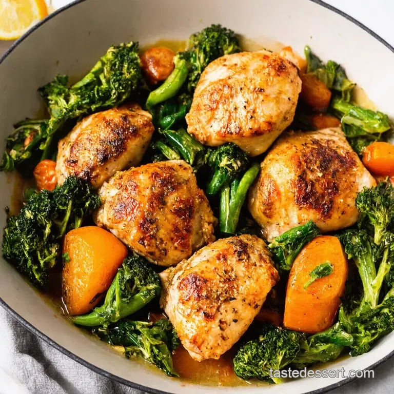 OnePan Lemon Herb Roasted Chicken Veggies