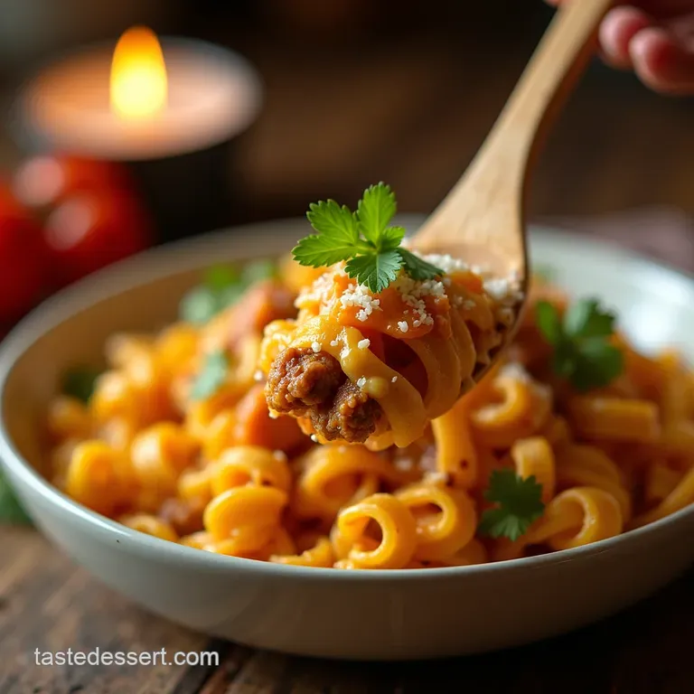 OnePot Cheesy Taco Pasta The Weeknight Wonder presentation