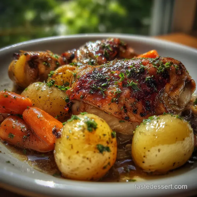 OnePot Slow Cooker Chicken with Potatoes Dinner
