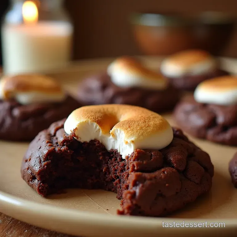 Ooey Gooey Chocolate Marshmallow Dream Cookies presentation
