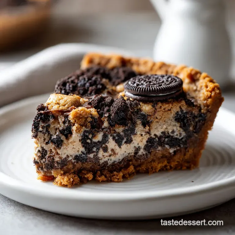 Oreo Chunk Cookie Pie: Fudgy and Chewy Bake