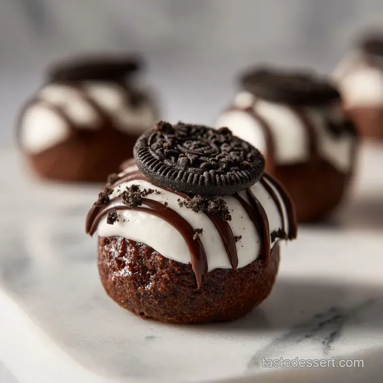A square of rich, dark Oreo fudge on a white plate, showing off its fudgy texture and cookie pieces.