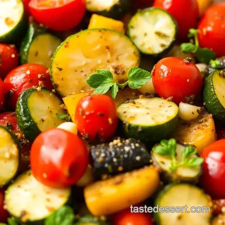 Oven-Baked Veggie Medley Delight presentation