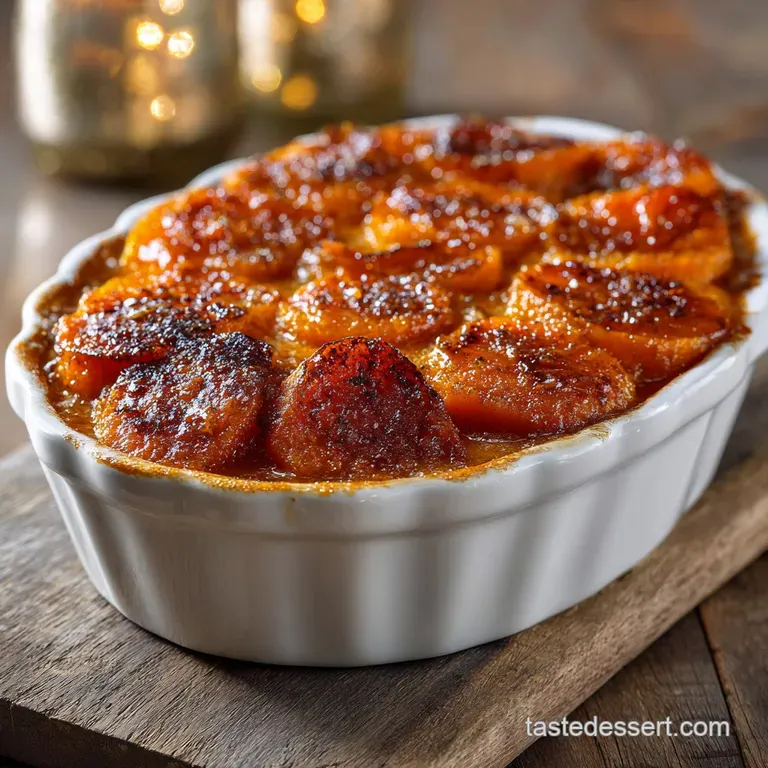 Southern Oven Candied Sweet Potatoes with Glossy Maplecaramel Glaze presentation