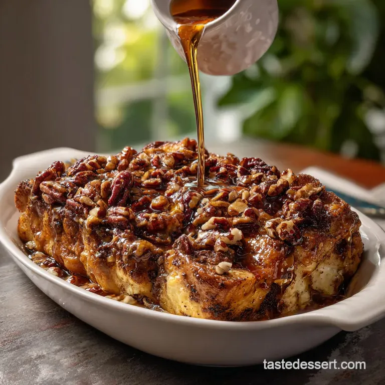 French Toast Casserole: Overnight Pecan Perfection presentation