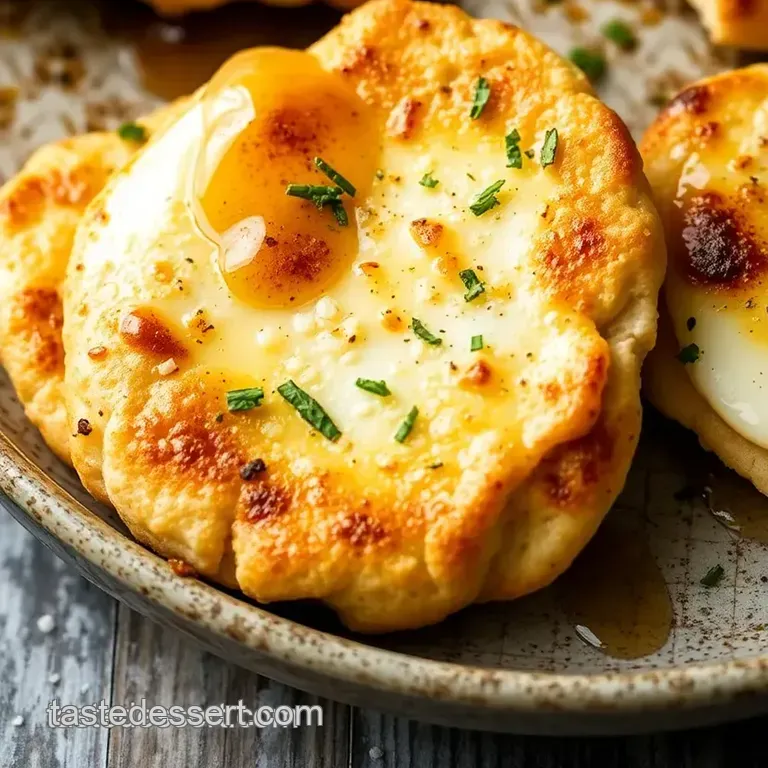 Pan-Fry Halloumi Flatbreads with Honey presentation