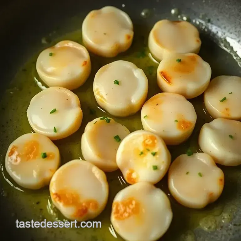Pan-Seared Shell Scallops with Lemon Butter Sauce presentation