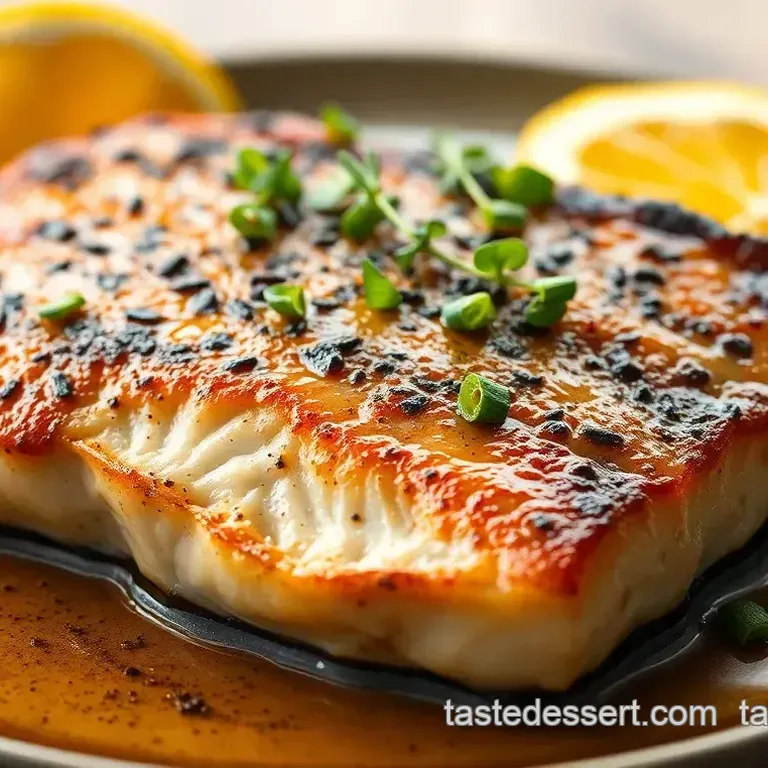 Pan-Seared Swordfish Steak with Lemon-Herb Butter