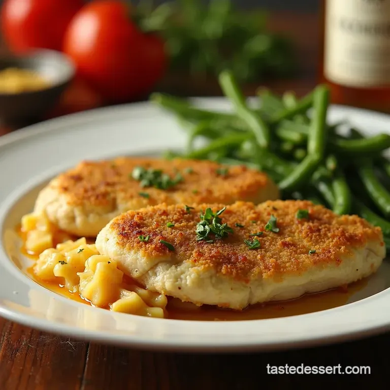 Parmesan Herb Crusted Chicken Cutlets presentation