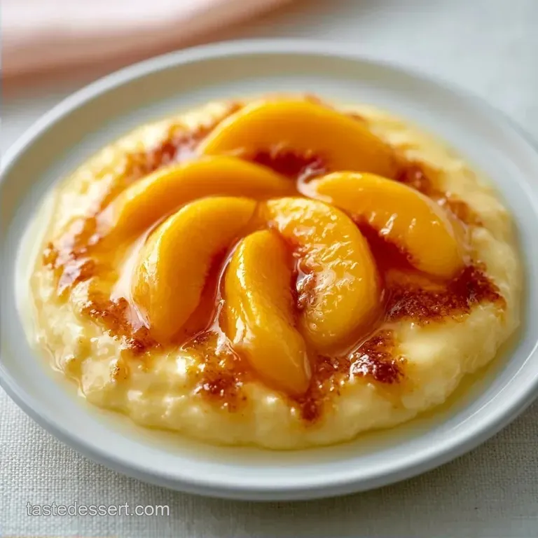 Creamy Peach Vanilla Custard