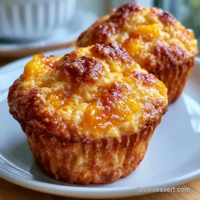 Peach Yogurt Muffins: Tender and Moist