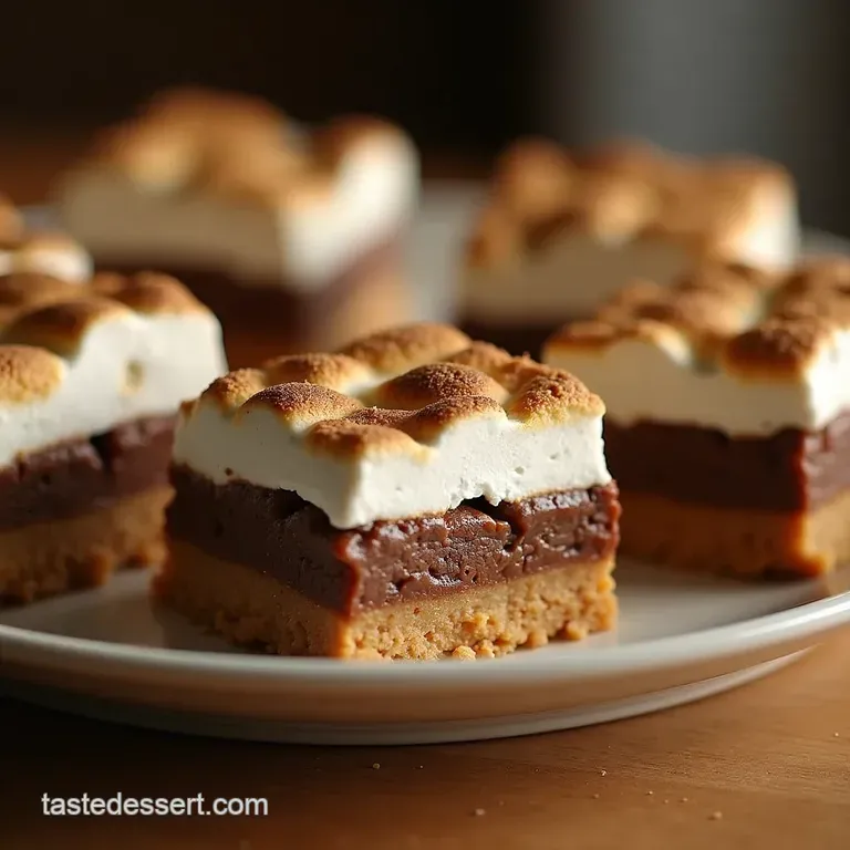 Campfire Comfort Elevated the Ultimate 7Layer Peanut Butter Smore Bars presentation