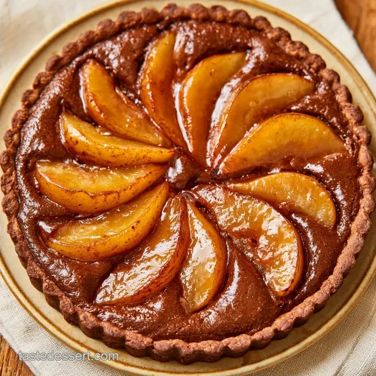 Pear Chocolate Tart: Rich and Fudgy