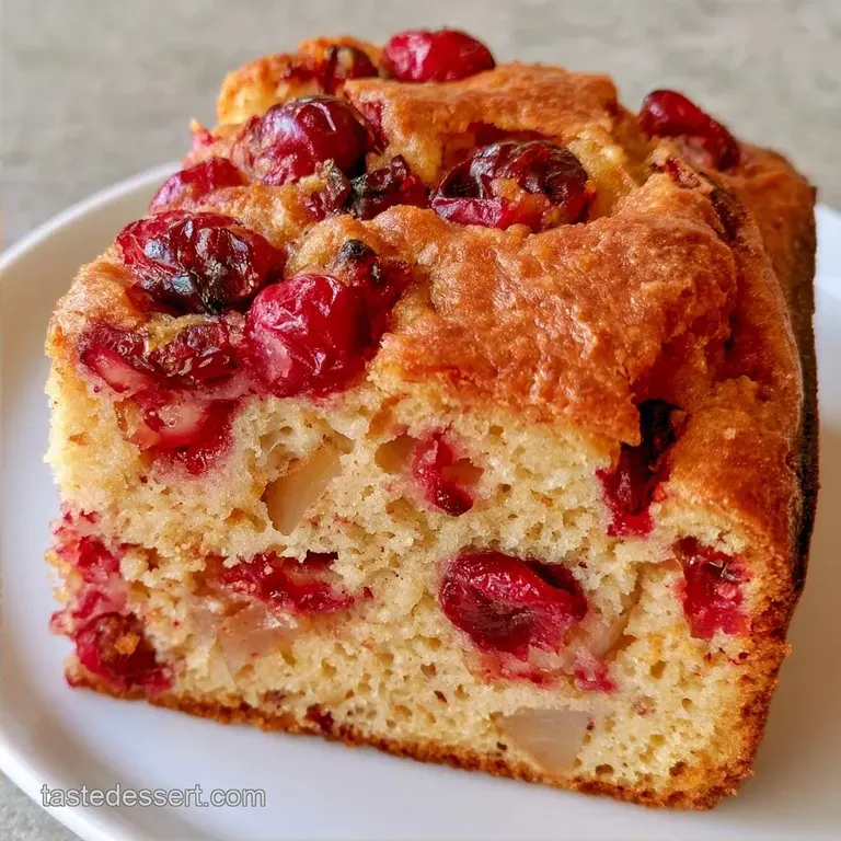 Pear Cranberry Cake: Buttery Crumb