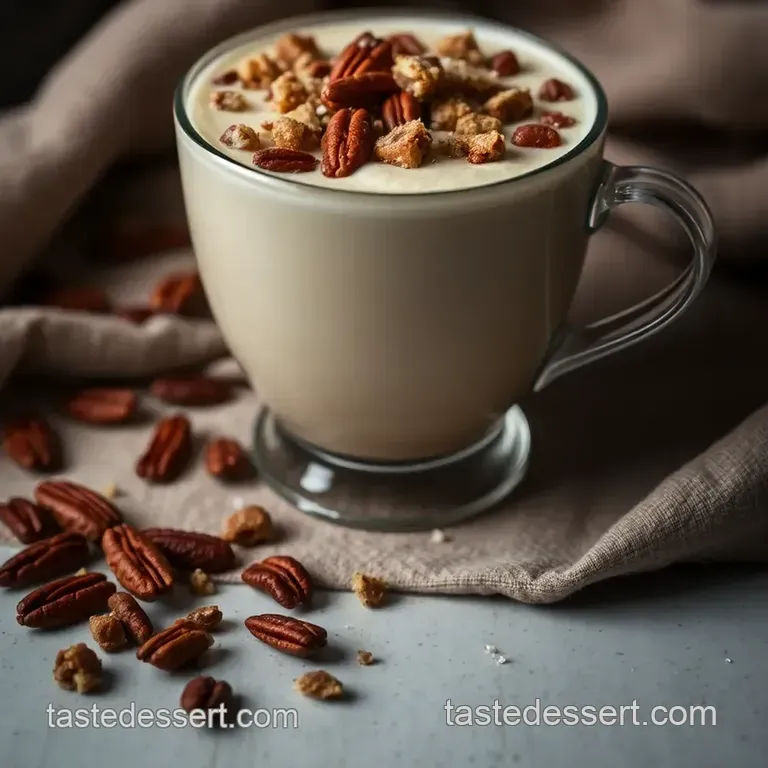 Pecan Crunch Oatmilk Latte presentation