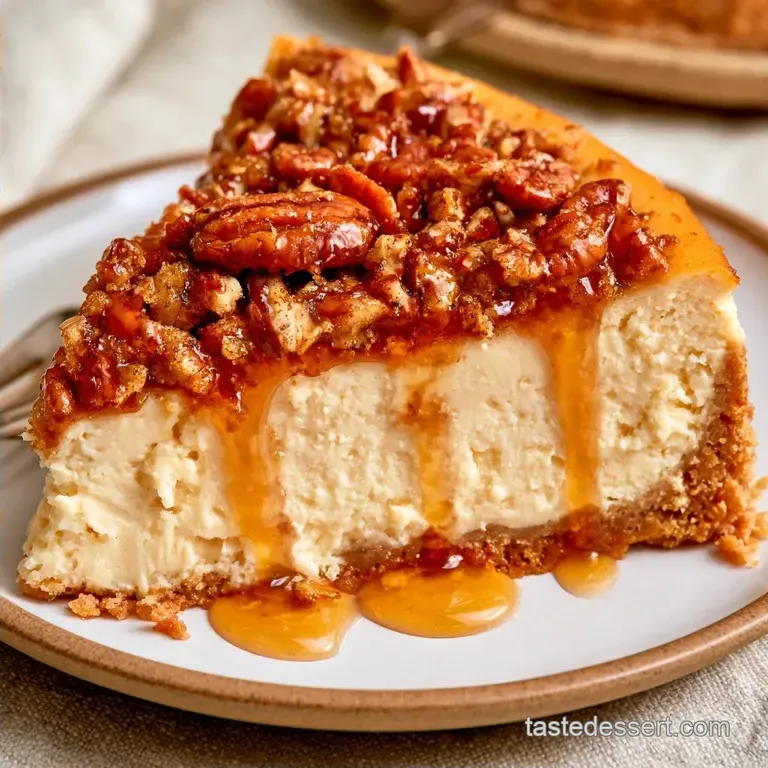 Pecan Pie Cheesecake with Brown Sugar Base