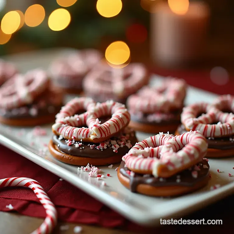 Peppermint Bark Pretzel Bites a Festive Christmas Crunch presentation