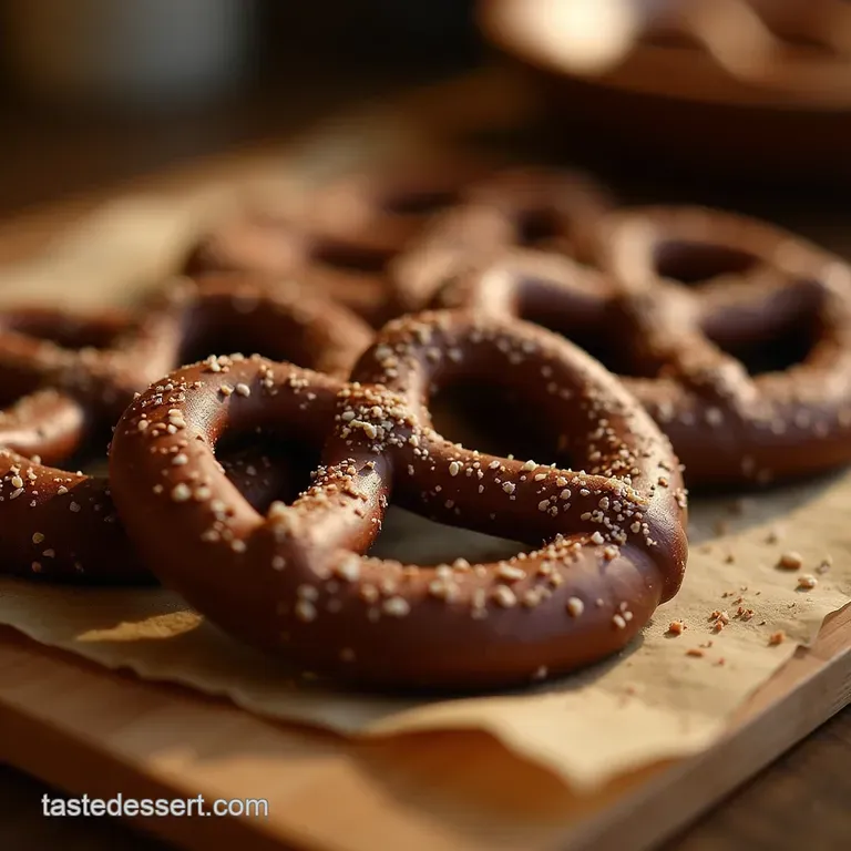 The Classic Snap Perfect Salted Chocolate Covered Pretzels presentation