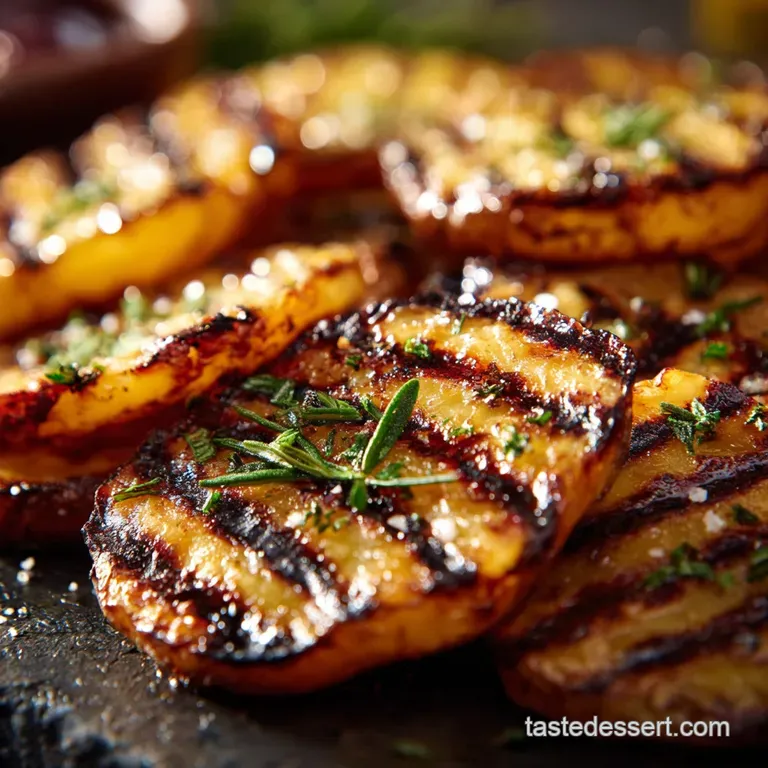 Grilled Potato Slices: Smoky Rosemary Sea Salt Bbq Side Dish presentation