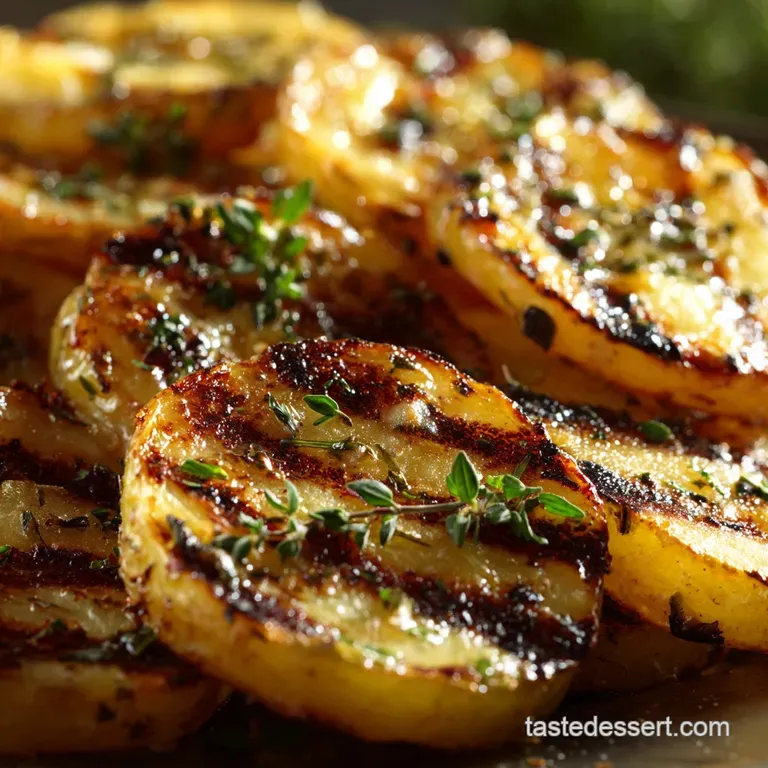 Grilled Potato Slices: Smoky Rosemary Sea Salt BBQ Side Dish