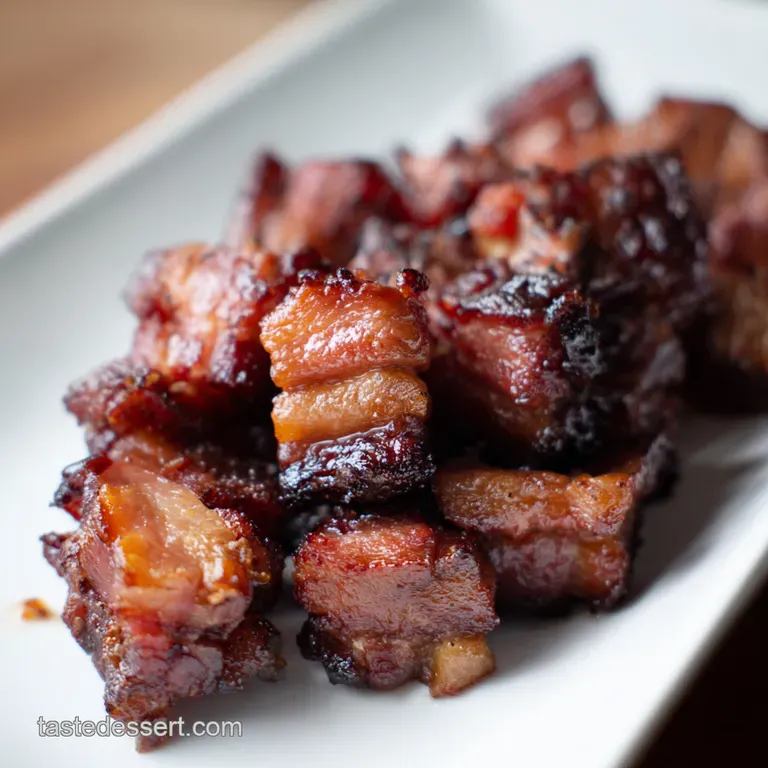 Perfectly Crispy Pubstyle Pork Belly Chicharrones presentation