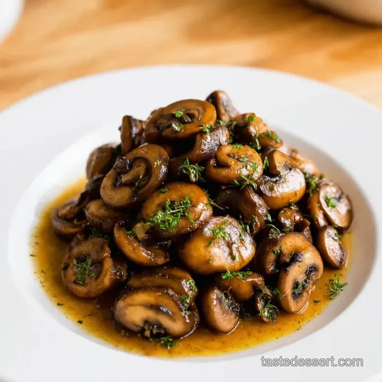 Perfectly Golden Saut&eacute;ed Mushrooms Umami in Minutes presentation