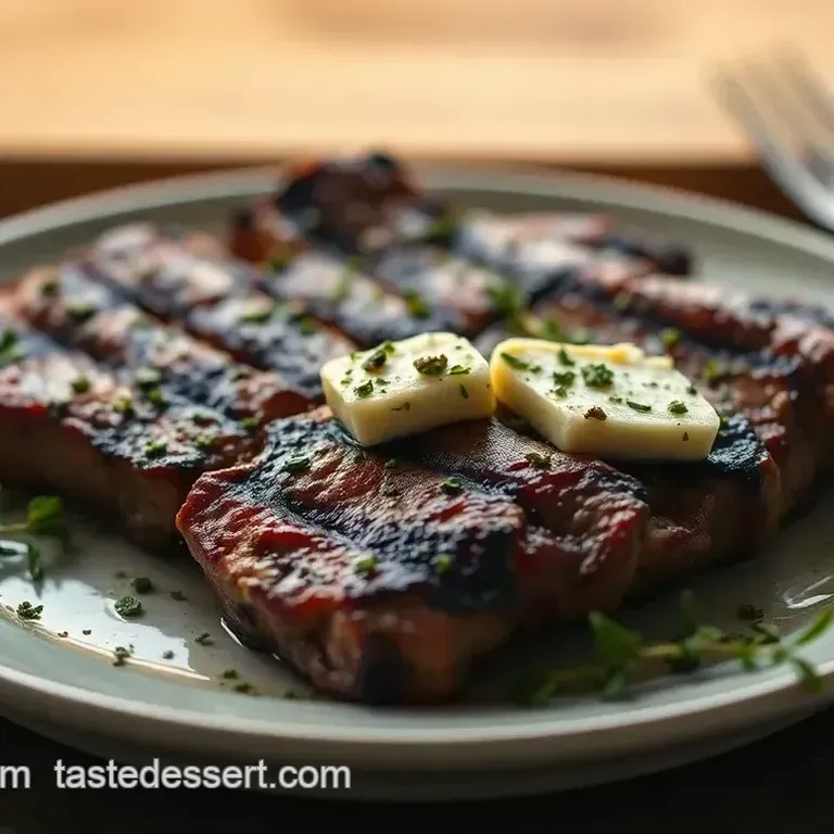 Perfectly Grilled Sirloin Steak with Herb Butter