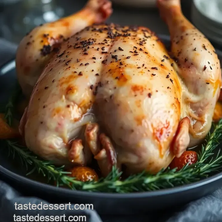 Perfectly Roasted Half Chicken: A Savory Delight presentation