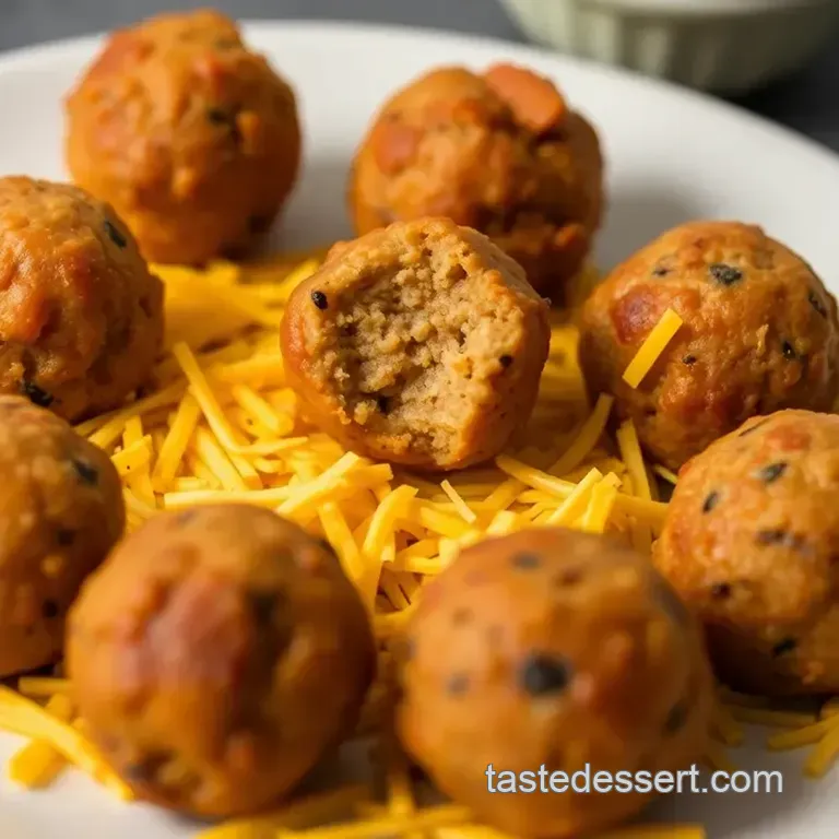 Perfectly Savory Sausage Balls with Bisquick presentation