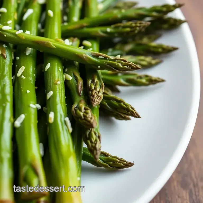 Perfectly Steamed Asparagus presentation