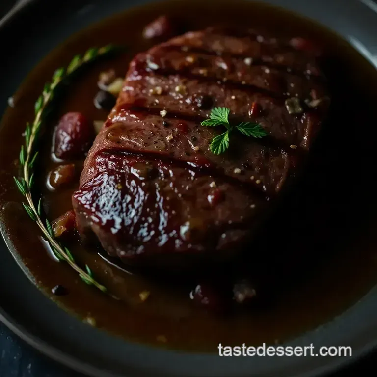 Perfectly Tender Sous Vide Ribeye Steak presentation