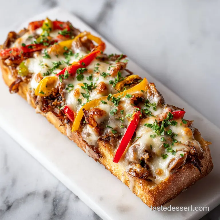 Philly Cheesesteak Cheesy Bread