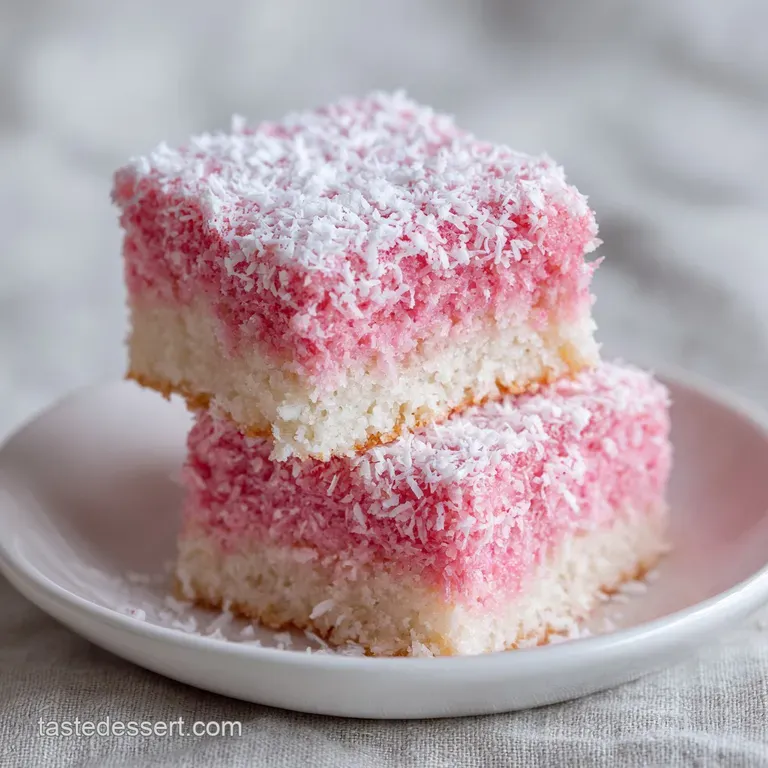 Pink Coconut Snowball Cake Bars Recipe