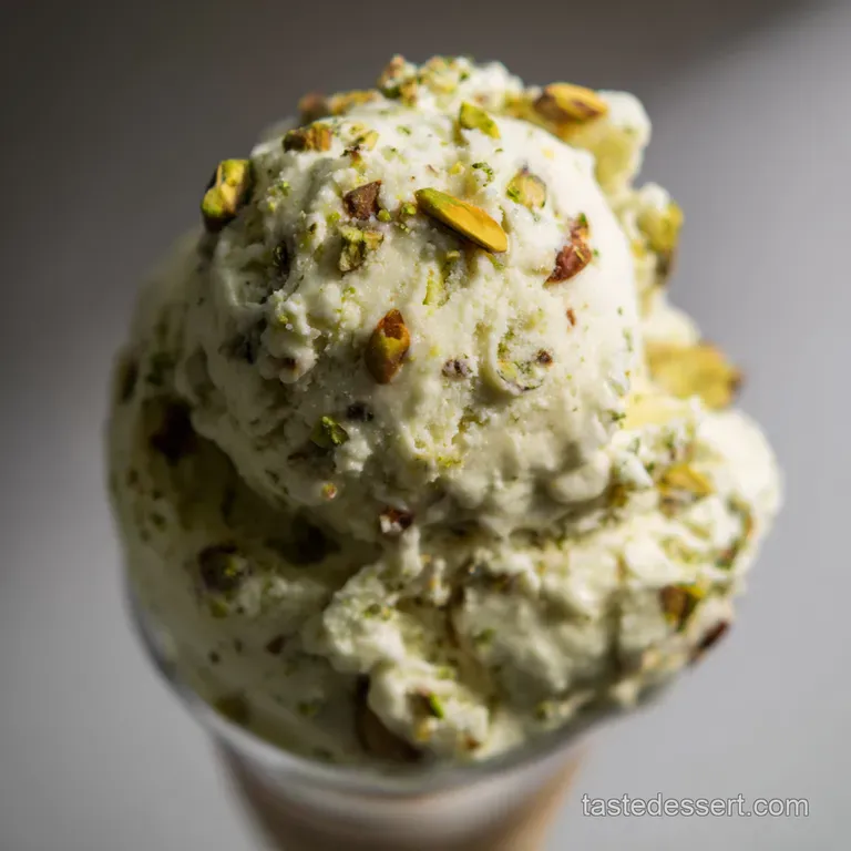 Pistachio Dream: Creamy Homemade Gelato presentation